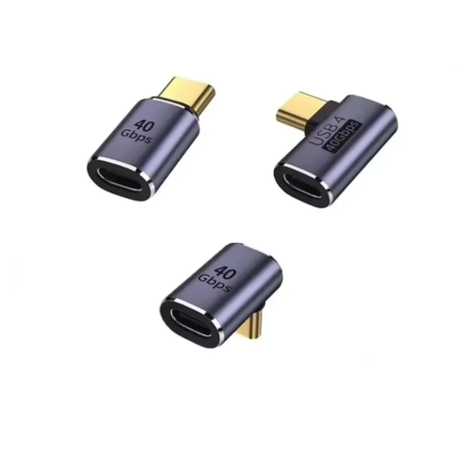 Mini USB Type-C AdapterMale To Female 100W 40gbps PD Fast Data Transfe For Macbook 90 Degree Quick Charge Converter