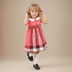 Kids Baby Children Clothes Girls Color Contrast Halter High Quality Cotton Spring Summer Sleeveless Vest Breathable Dress