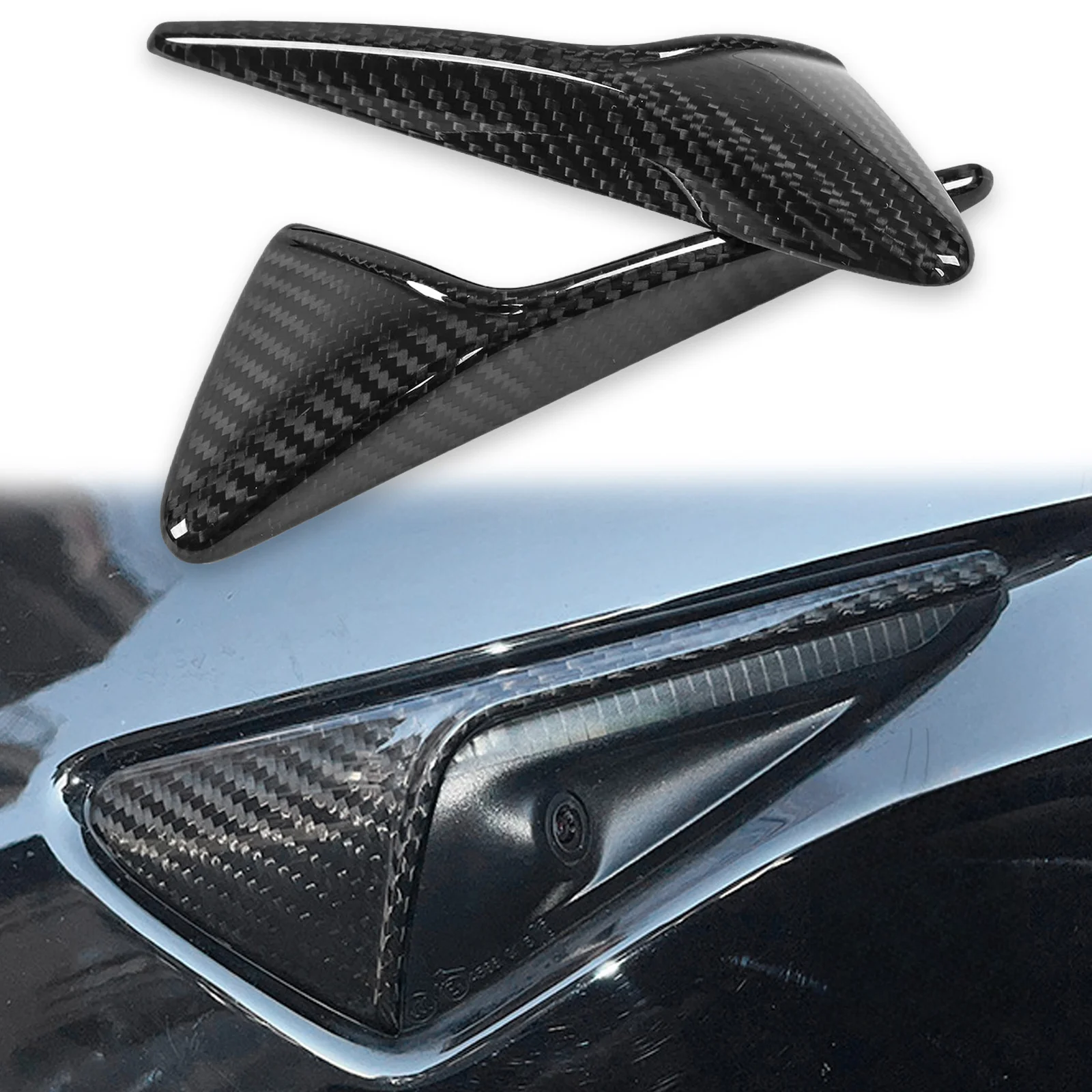 Turn Signal Side Camera Protection Carbon Fiber Cover Accessories for Tesla Model 3 Model Y