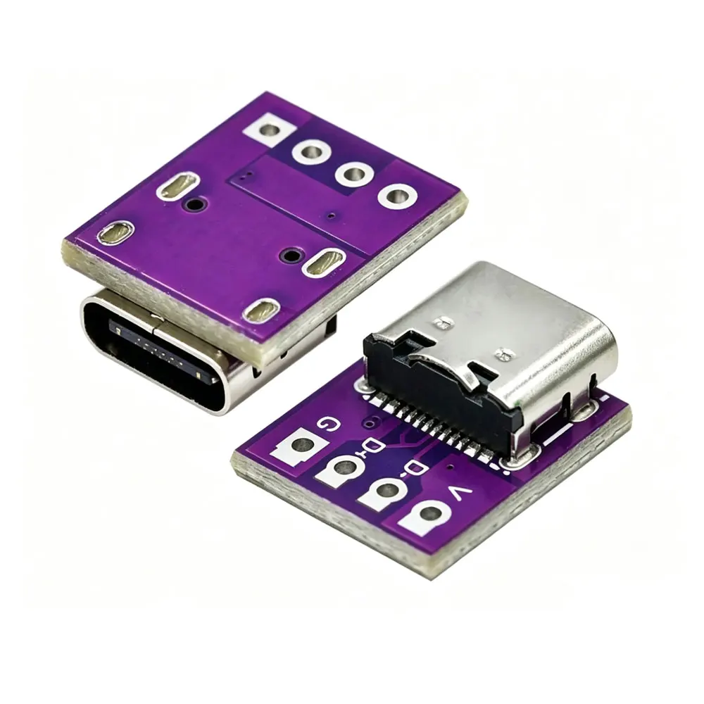 1-5-10個入り USB 3.1 Type C コネクタ 16ピン テストPCBボードアダプタ 16P コネクタソケット データラインワイヤケーブル転送用