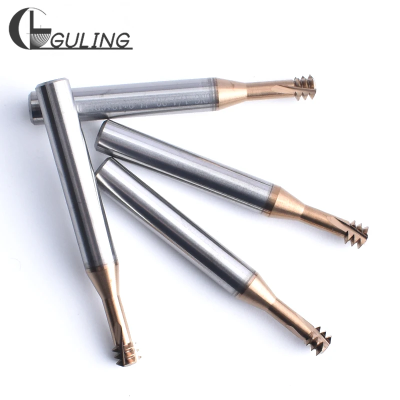 CNC 60 Degree Tungsten Steel American Three Row Thread Milling Cutters NO. 1-72 3-56 10-32 UNF Fine Thread mill cutter 1/4-28