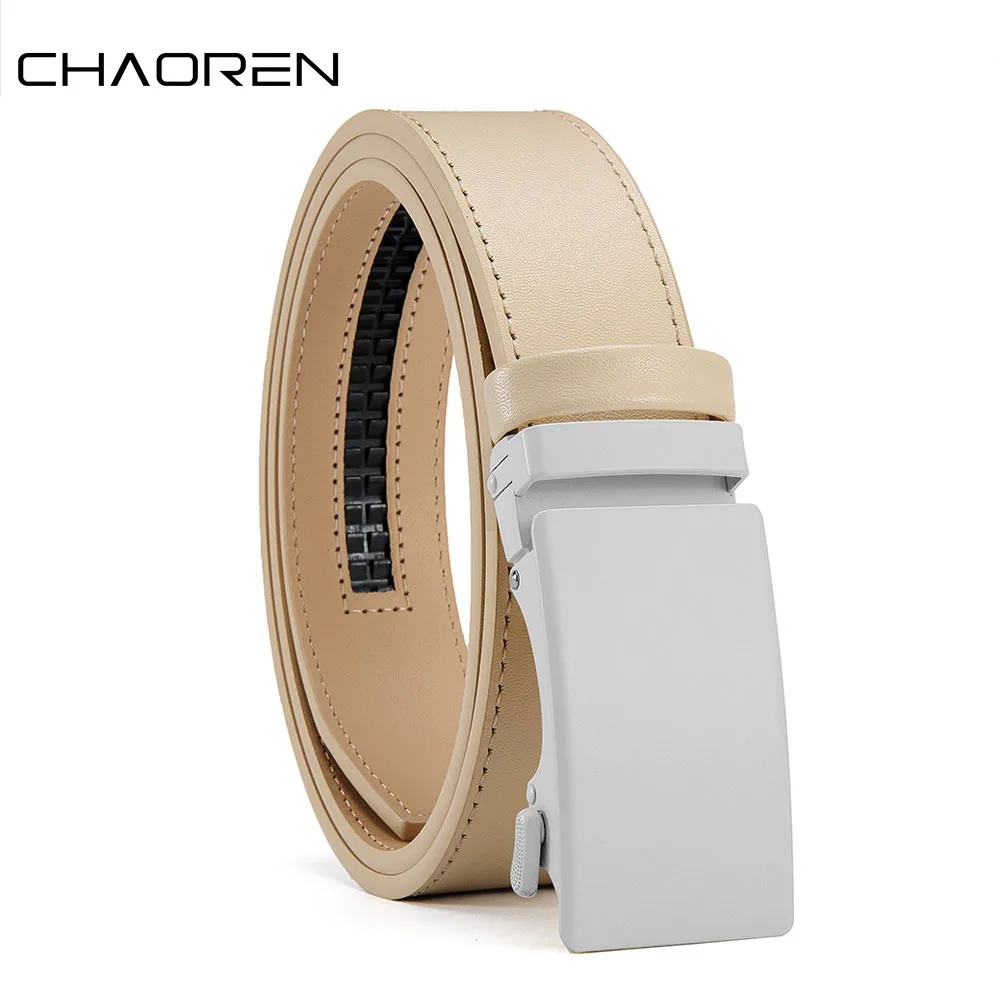 CHAOREN الرجال عالية الجودة مشبك الجينز جلد البقر حزام غير رسمي الأعمال الدنيم حزام الرجال مصمم الازياء 2025 نمط جديد