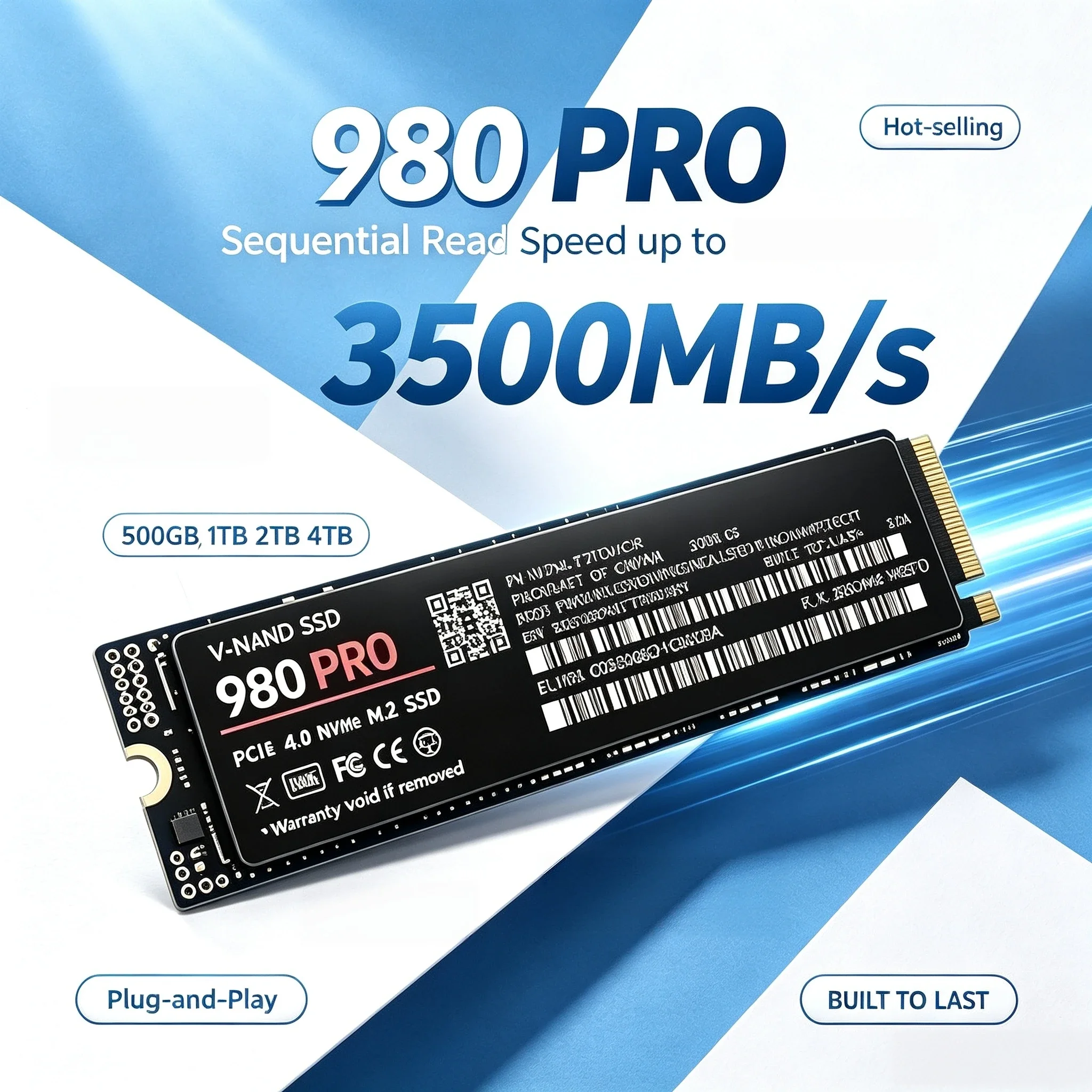1TB 2TB 4TB SSD 980 Pro M.2 2280 NVMe High Speed Solid State Drive PS5 Gaming Mac High Read Write