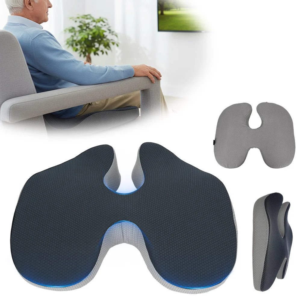 Cuscino per sedile in memory foam, cuscino per sedia da ufficio che allevia la pressione durante lunghe sessioni di seduta, adatto per sedie da gaming, sedili auto e sedie a rotelle.