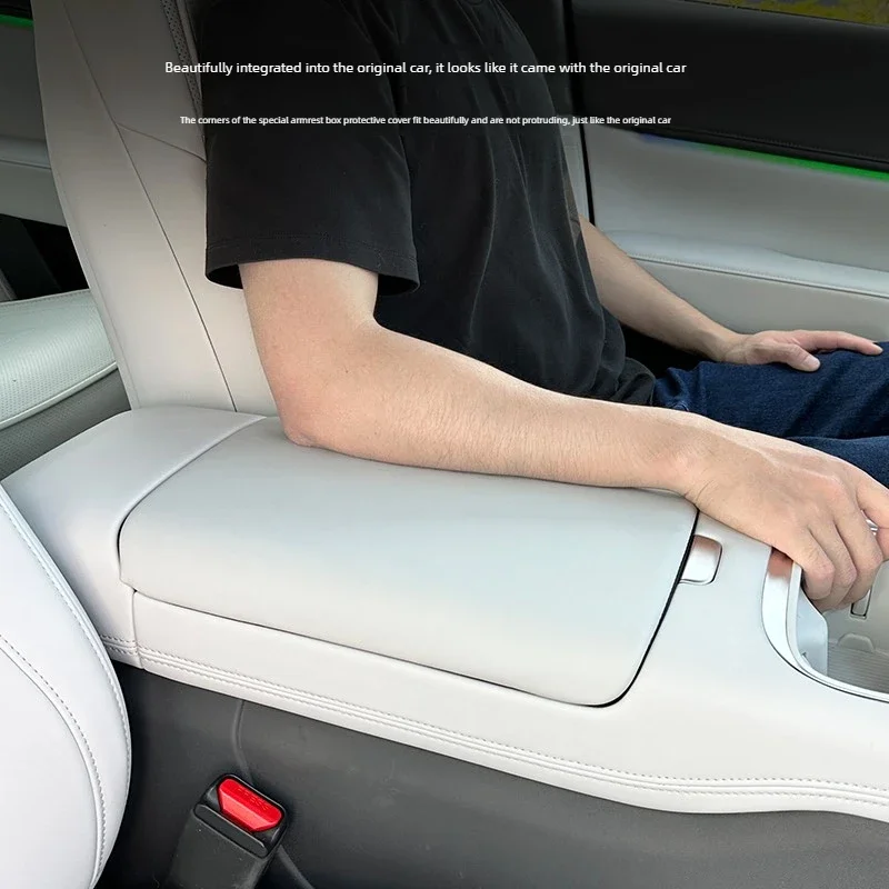 For XPENG G6 2026 Car Handrail Box Protective Cover Nappa Leather Anti Scratch and Anti Fouling Pad Interior Modify Accessories