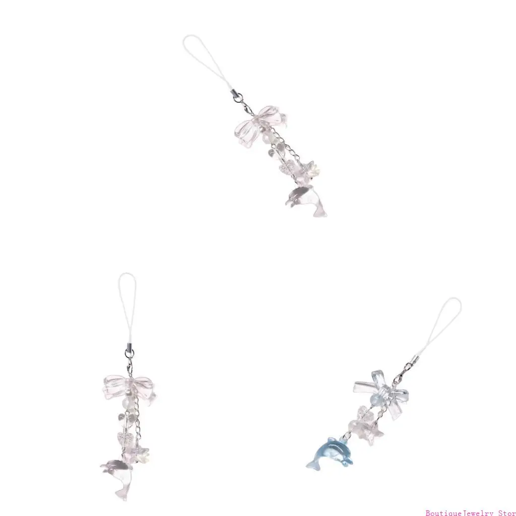 E1PE Creative Dolphin Bag Pendant Keychain for Phones and Accessories