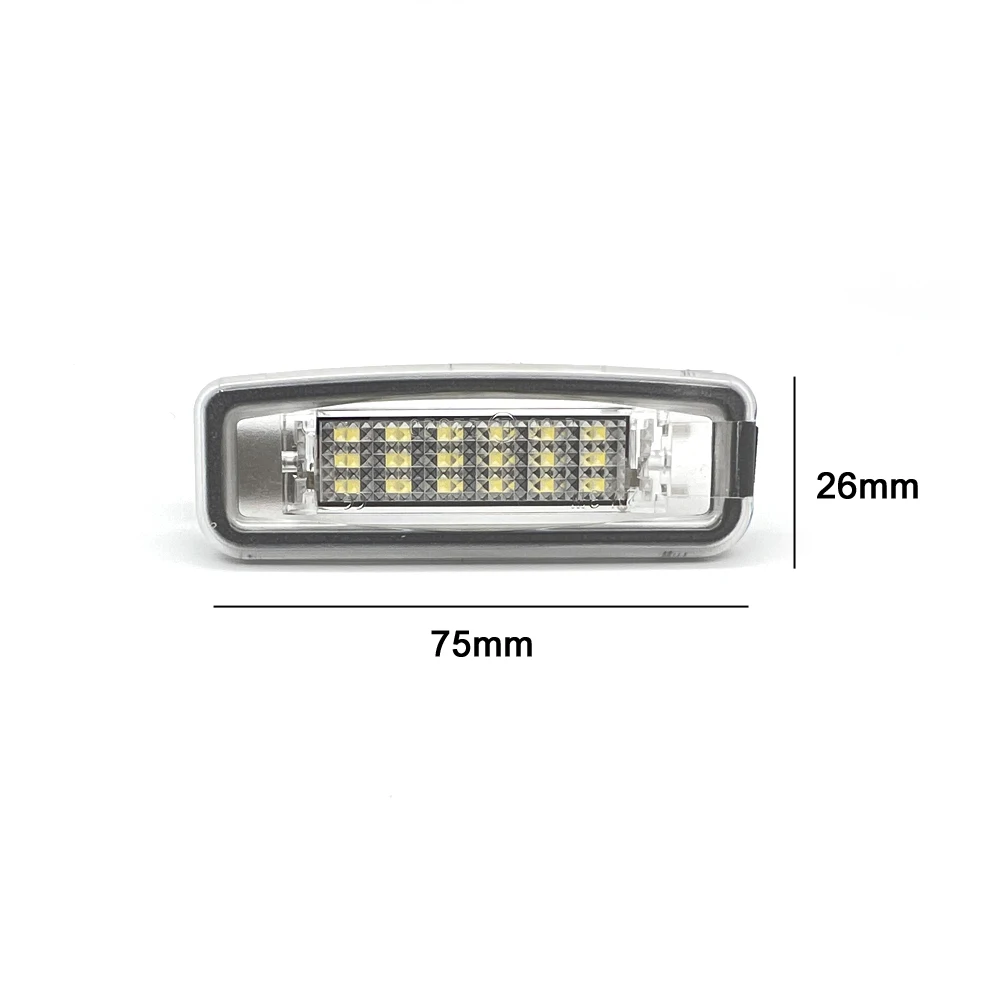 2Pcs For Ford Focus MK1 1998-2005 High Brightness White LED License Plate Light Number Plate Lamp