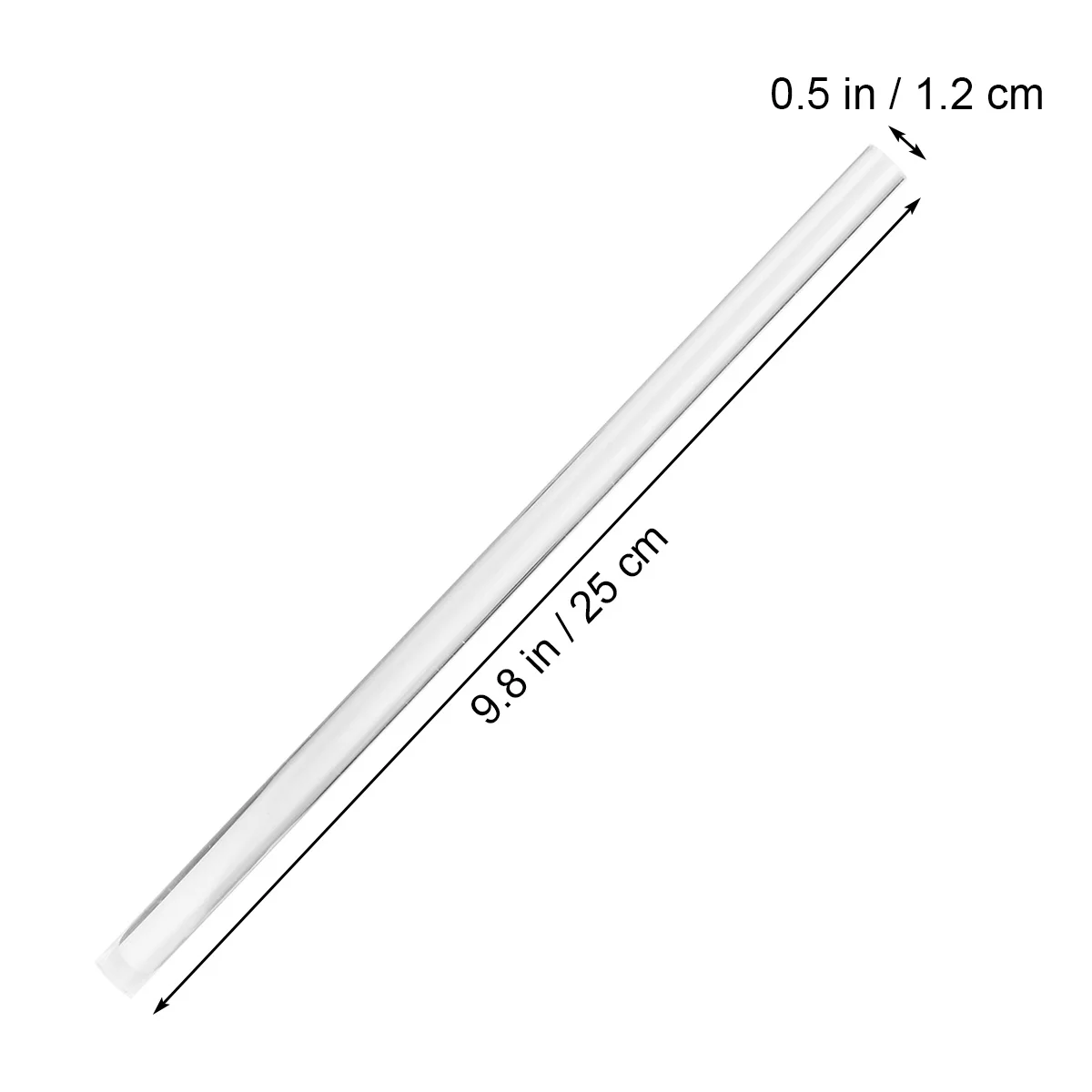 2Pcs Acrylic Round Bar Pmma Rod Clear Scratch Resistant Rigid Acrylic Sticks for Architecture Exhibits Handicraft Hobby