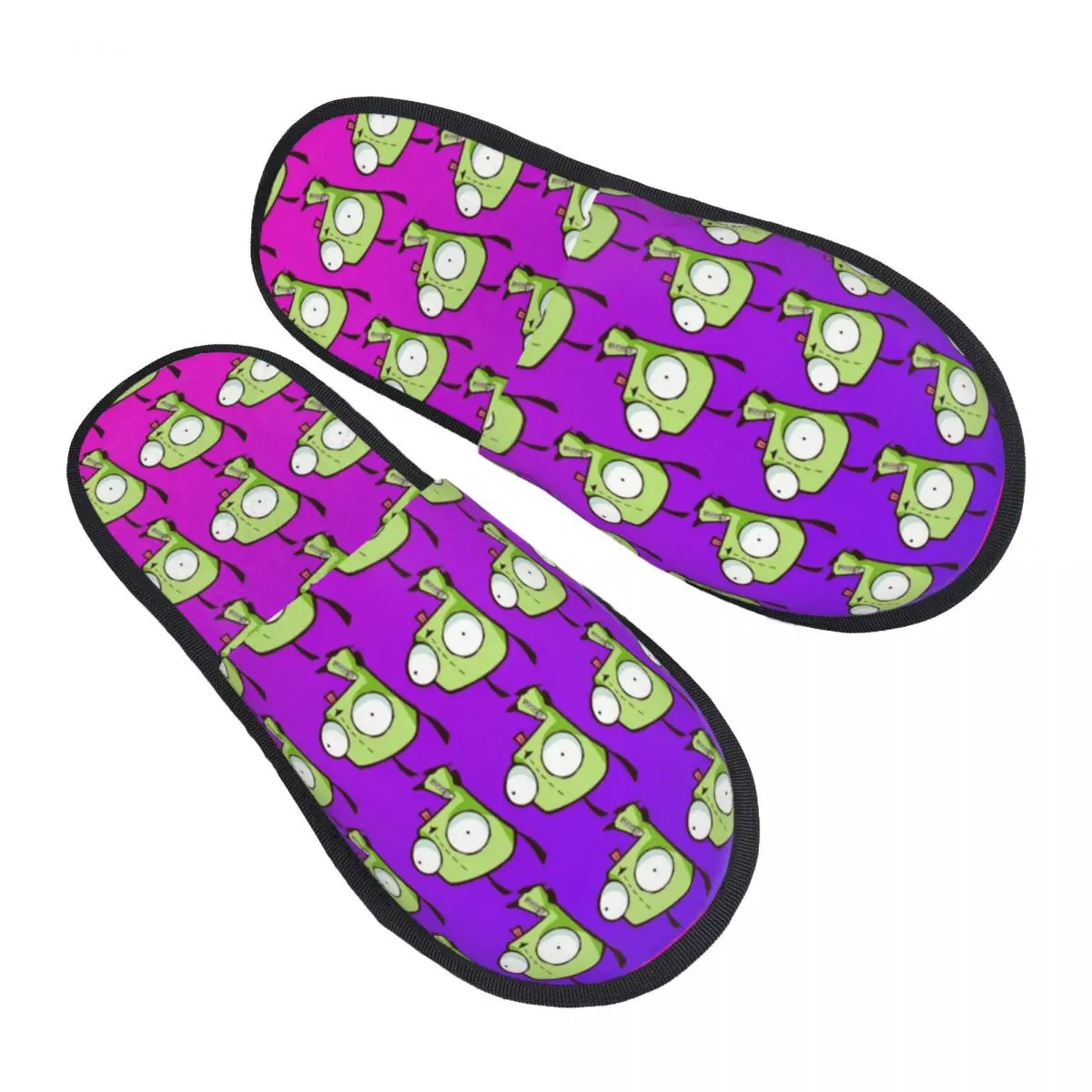 

Custom Funny I-Invader Z-Zim Memory Foam Slippers Women Soft Warm House Slippers