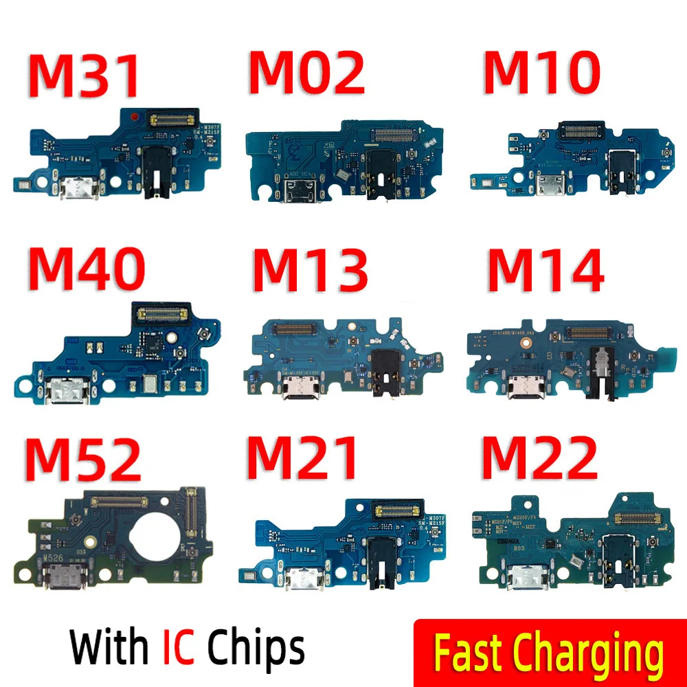 For Samsung Galaxy M01 M02 M10 M11 M12 M13 M14 M21 M22 M53 M54 Dock USB Quick Charger Port Connector Charging Board Flex Cable