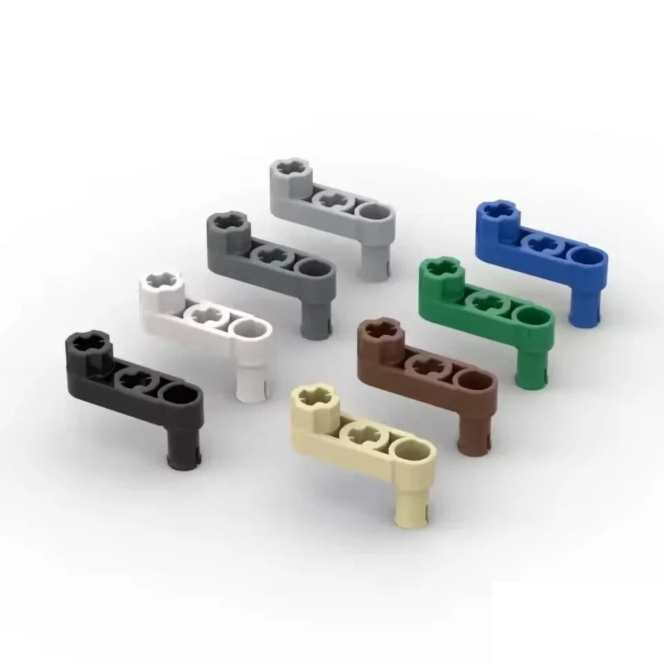 Gobricks GDS-966 Technique, Bras articulé, Manivelle modifiée / Axe 1 x 3 - Trous d'axe, Compatible avec Lego 33299, Blocs de construction éducatifs DIY