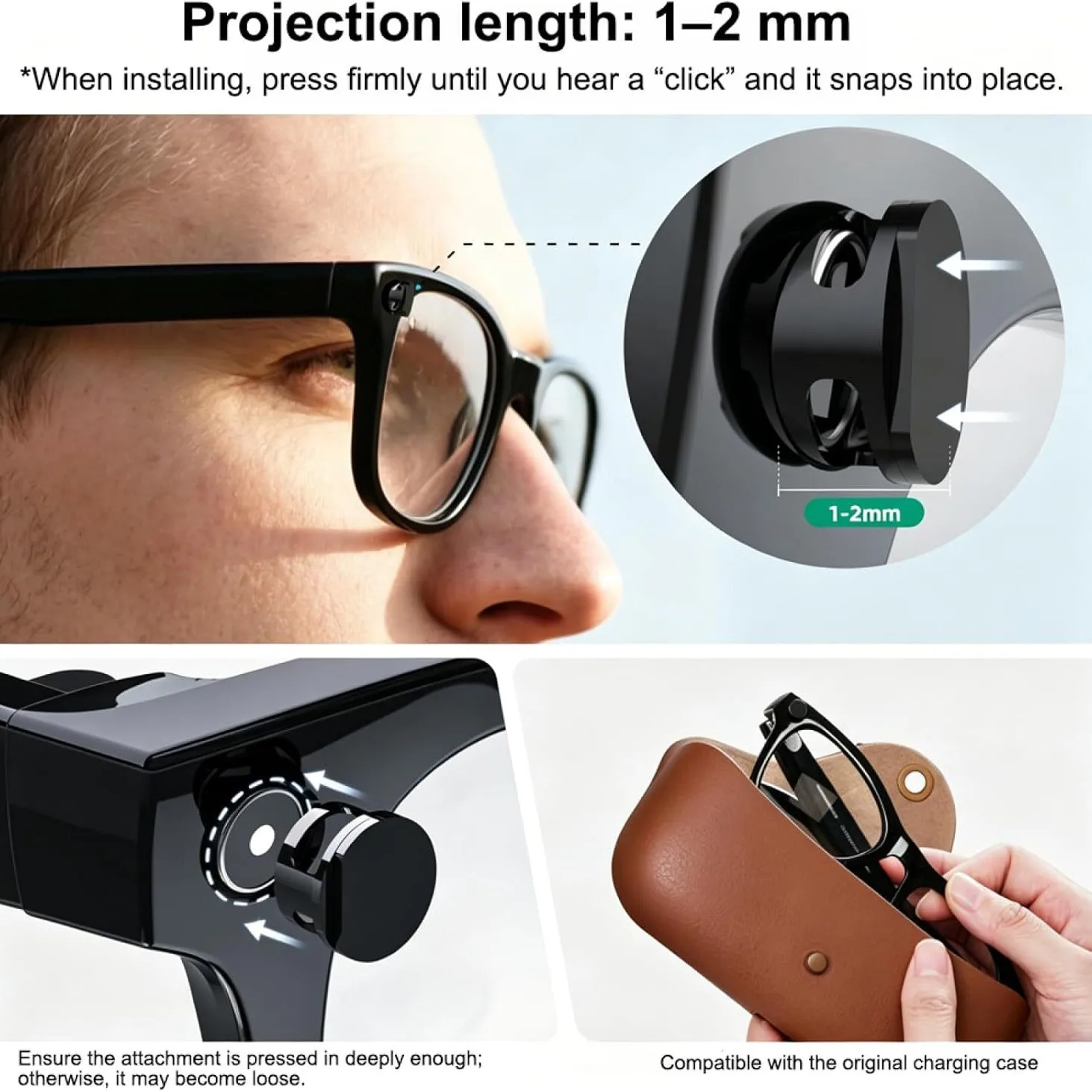 2/4PCS LED Light Blocker Cover with Meta Display LED Light Dimming Blocker LED Lights Protection Covers for AI Smart Glasses