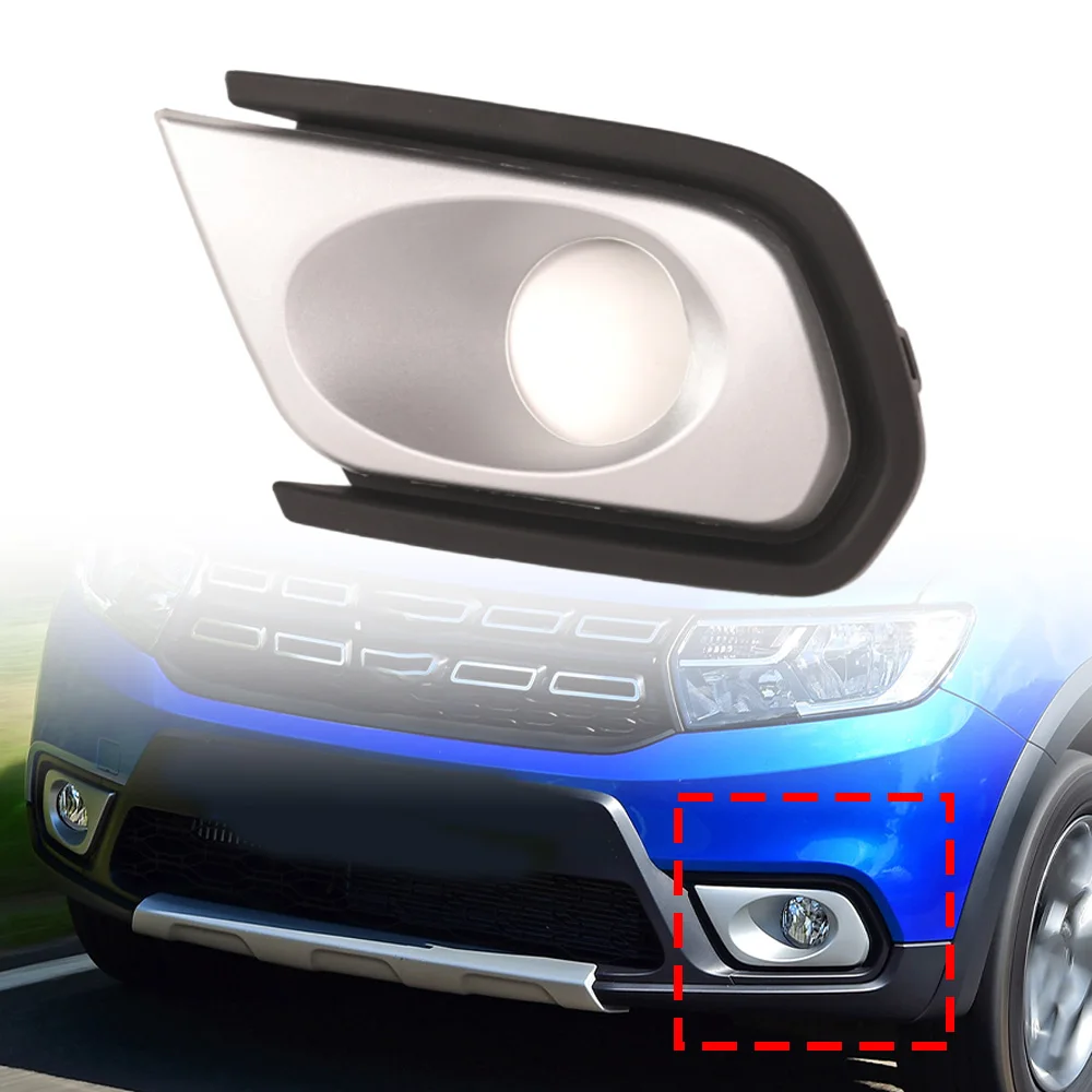 

Car Front Bumper Fog Light Grille Cover Frame Trim Left / Right For Dacia Logan II Sandero II facelift 2017-2020 261A37821R