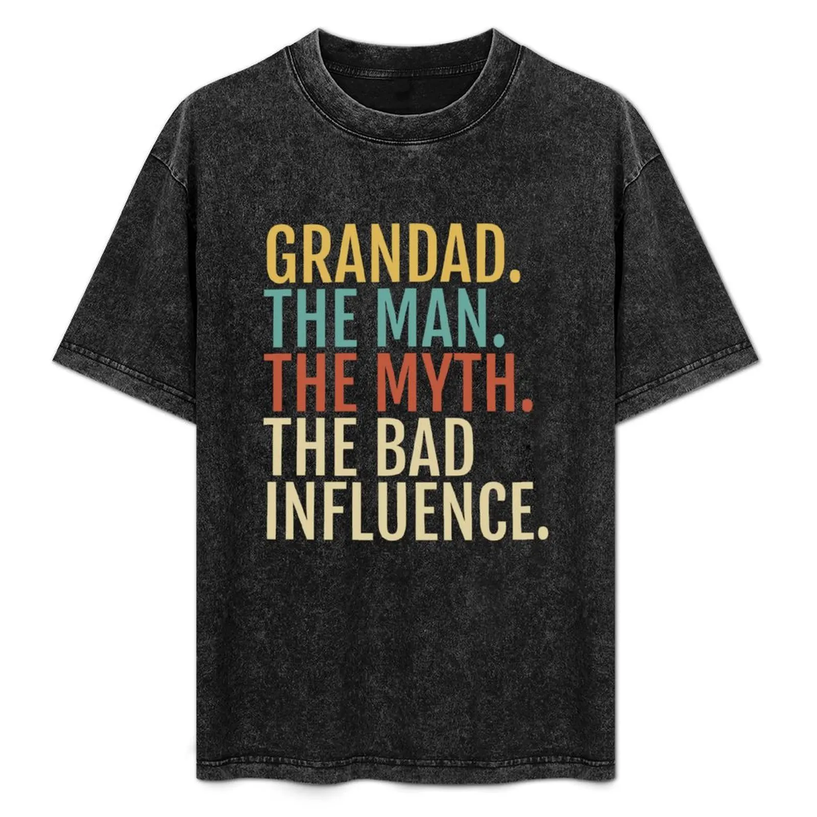 

Grandad Gift - The Man Myth Bad Influence - Funny T-Shirt cheap stuff plain basketball graphic tees summer tops Men's t shirts