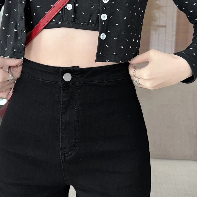 Pantalones cortos ajustados elásticos de cintura alta para mujer, pantalones cortos de calle informales versátiles, Color puro, moda coreana Y2K, Verano