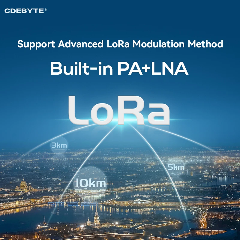 2pcs LoRa Module 410.125～493.125MHz CDEBYTE E150-400T Series 30dBm/22dBm 10km Modbus RTU Build-in PA+LNA 4 Input DI/Output DO U