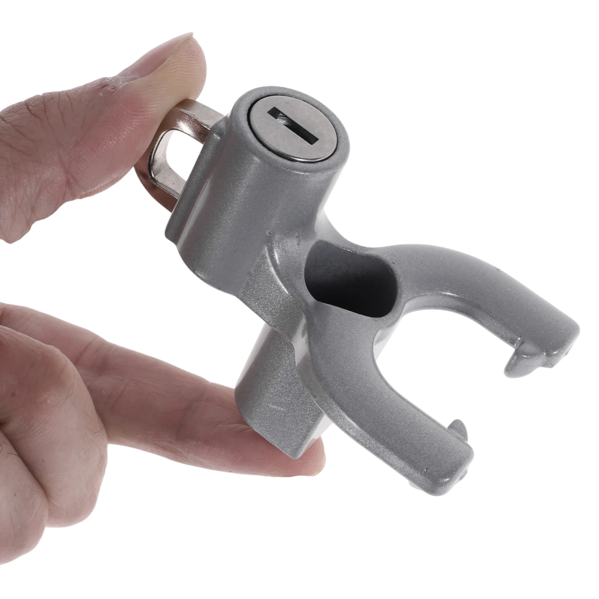 خطاف تعليق معدني للدراجة النارية ذو شوكة مزدوجة من Motoforti مجموعة واحدة باللون الفضي #6