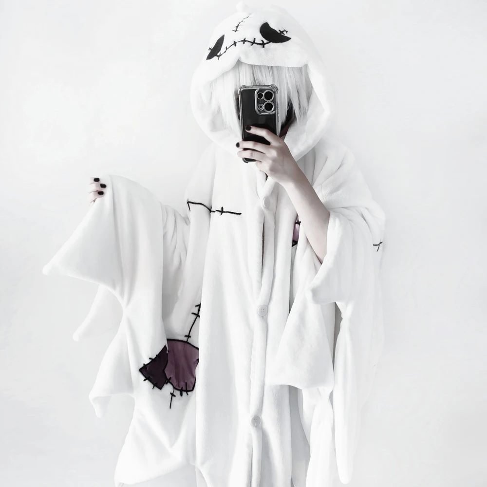AniLV Halloween Ghost Little Devil Hooded Cloak Uniform Bat Rope Cape Outfit Cosplay Costume