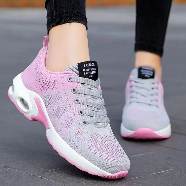 NEW Fashion Women Sneakers Air Cushion Soft Bottom Running Shoes Outdoor Mesh Breathable Tennis Shoes