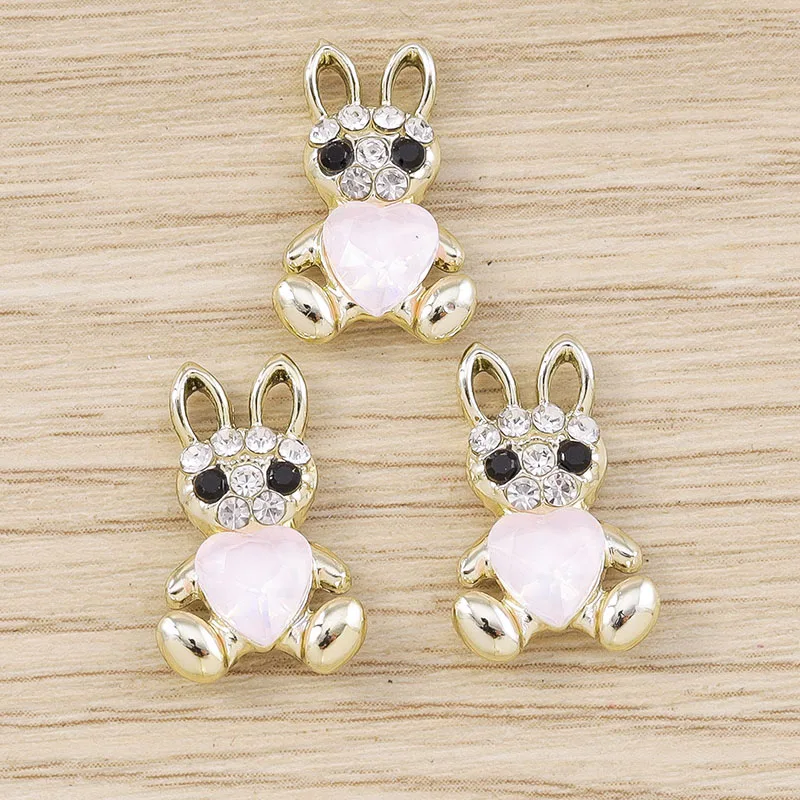 Tusember 10 قطعة 10*17 مللي متر تشيكوسلوفاكيا كريستال الأرنب المعلقات القلب أرنب السحر ل اليدوية قلادة أقراط صنع المجوهرات اكسسوارات