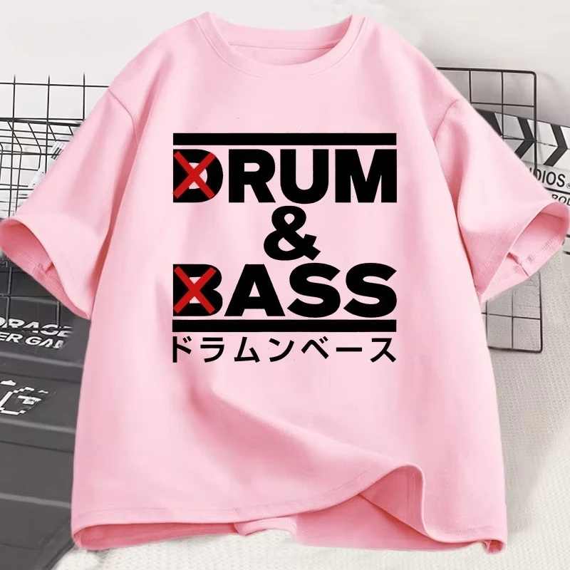 Funny Drum and Bass T Shirt Women Rum and Ass Lovers Jokes T-shirt Y2k Short Sleeve Harajuku O-neck Tshirt Summer Man Clothing