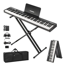 Digital Piano 88-Key Touch-Sensitive Keyboard Full-Size Electronic Piano With a Foldable Keyboard Power Adapter and Carrying Bag