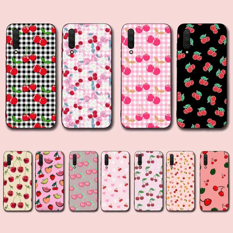 Pink Cherries Cherry Phone Case for Xiaomi mi 5 6 8 9 10 lite pro SE Mix 2s 3 F1 Max2 3