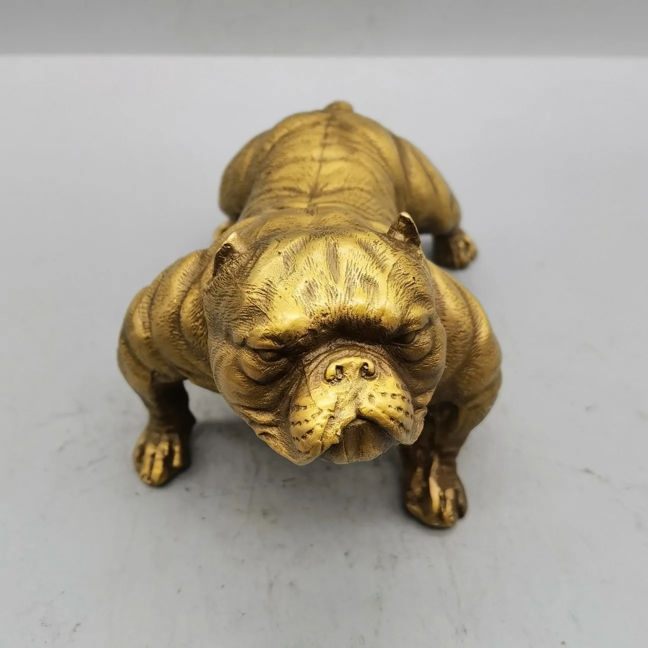 

Nordic Bulldog Sculpture Dog Statue Brass Animal Sculpture Home Decor Crafts Gifts Home Art Sculpture