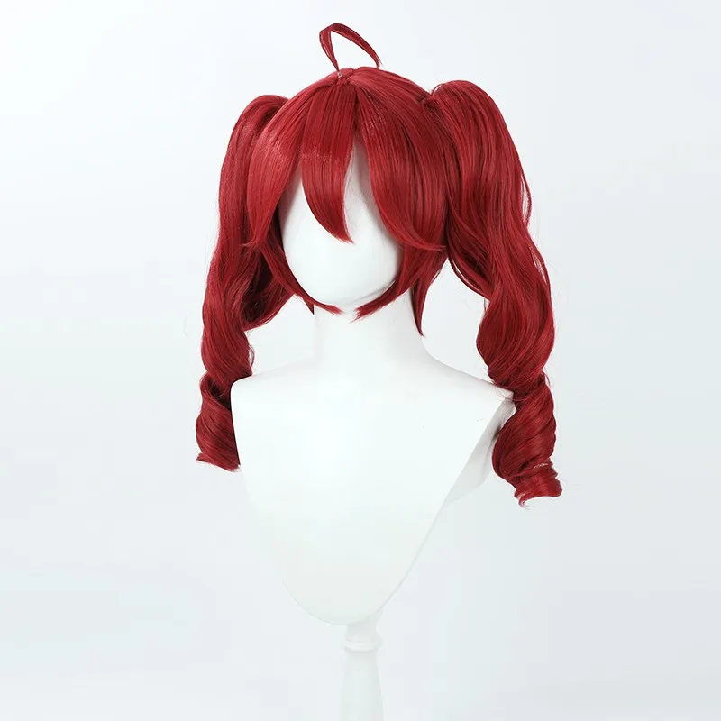 Parrucca cosplay Anime Kasane Teto da donna, coda di cavallo rossa carina, capelli sintetici resistenti al calore