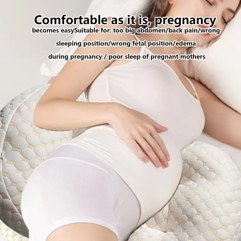 Almohada corporal para embarazadas, soporte para el vientre, cómoda almohada de maternidad ergonómica en forma de U, suministros para el embarazo de