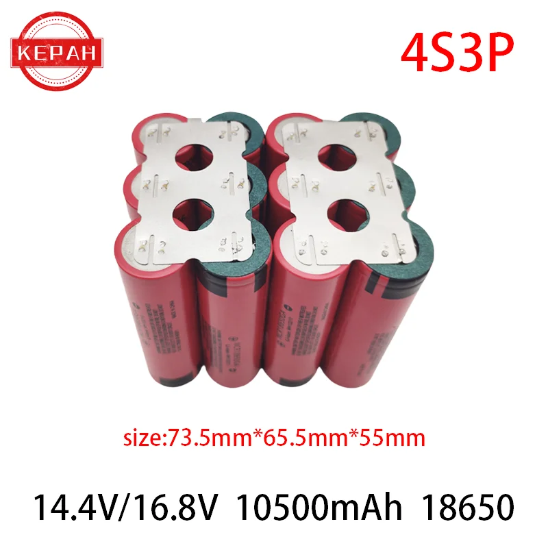 Customized NCR18650GA battery 2s1p 3s1p 4s1p 5s1p 5S2P 6s1p 3.7V-25.2V 3500mAh 30A screwdriver electric drill Li-lon battery