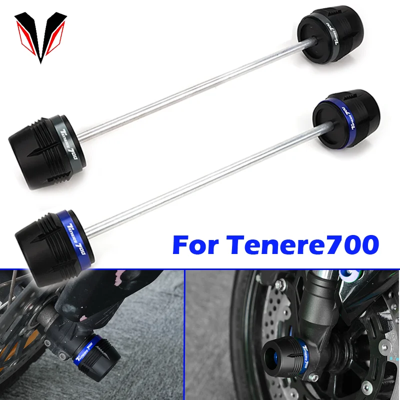

For YAMAHA Tenere700 XTZ700/ RALLY Tenere 700 Motorcycle Rear Front Axle Fork Crash Slider Wheel Exhaust Protection Guard