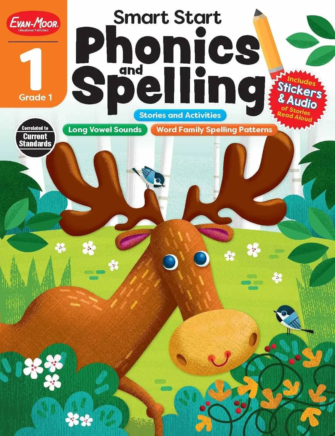 Evan-Moor Smart Start Phonics and Spelling Workbook for Grade 1,aged 5 6 7 8, English book 9781645142775