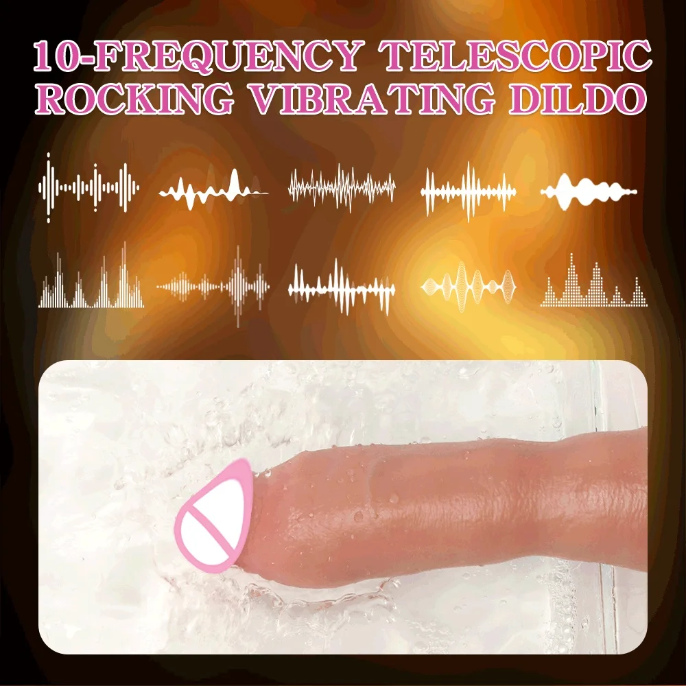 Dildo Thrusting Realistic Vibrator Sex Toys for Women Silicone Suction Cup Dildo Anal G-spot Stimulator with 10 Vibrating Modes