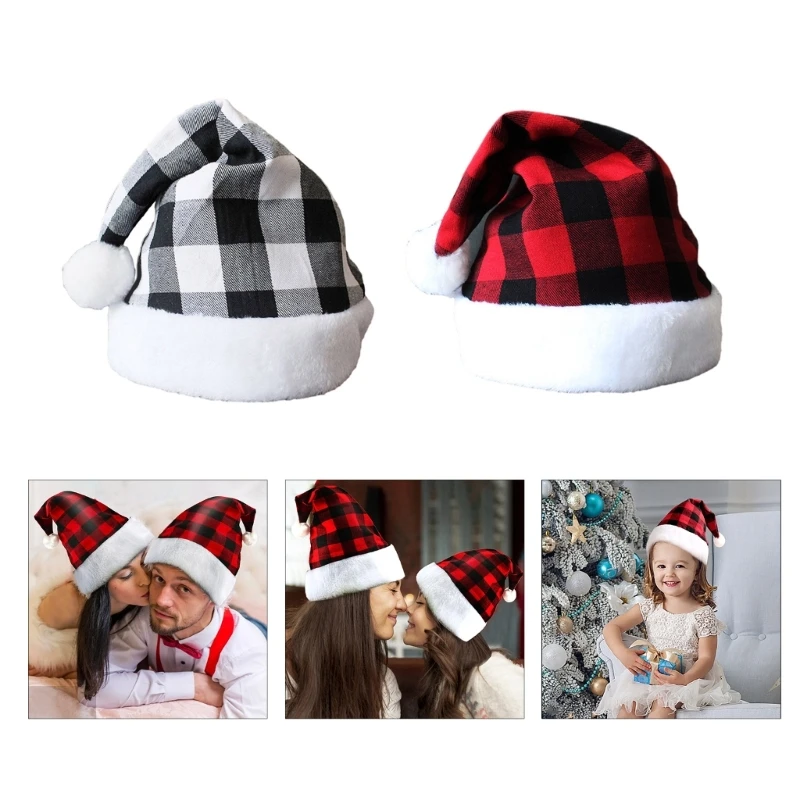 Warm Christmas Beanie Winter Santa Hat for Adult and Teenagers Cosplay DXAA