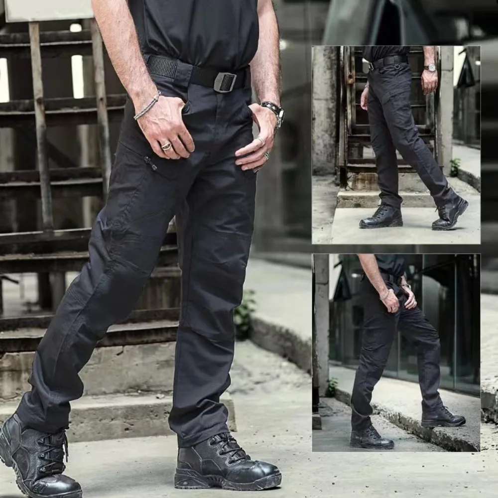 Invisible Open Crotch Outdoor Sex Tactical Trousers Men's Multi-Pocket Military Pants Casual Cargo Straight Training Pant