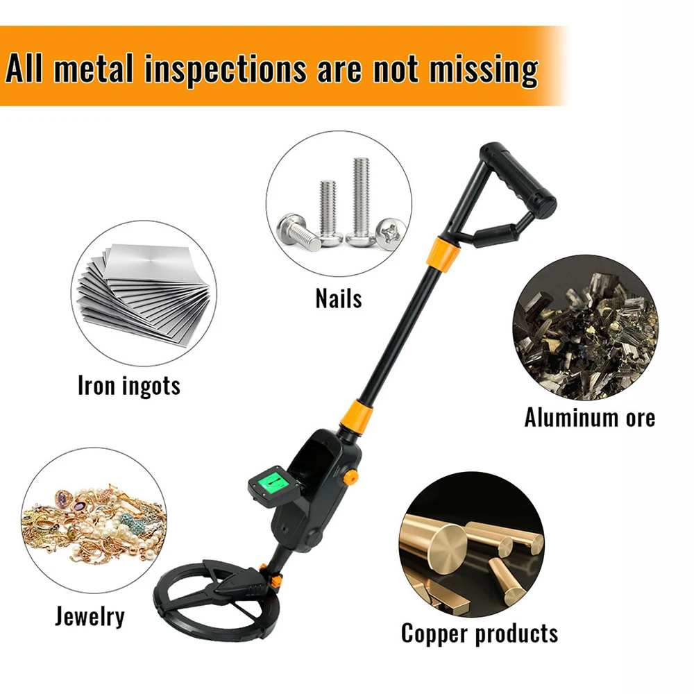 underground treasure metal detector, tracker with waterproof search coil MD1008A handheld metal gold detector pointer,