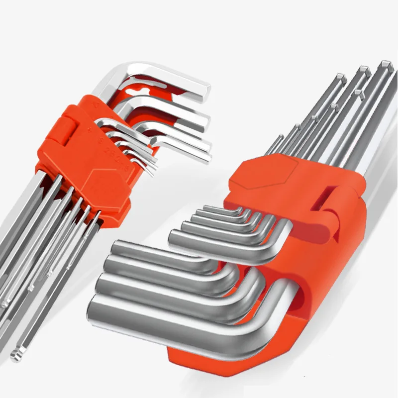 9-piece Internal Hexagonal Wrench Short Medium Long Multi-functional L-shaped Hexagonal Wrench Repair Wrench Set