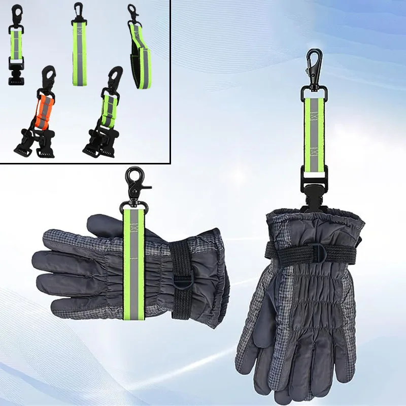 Glove Clips Firefighter Glove Strap Gloves Holder with 2 Clip for Hanging Gloves Tool Bags Glove Keeper Glove Clamp Outdoor Tool