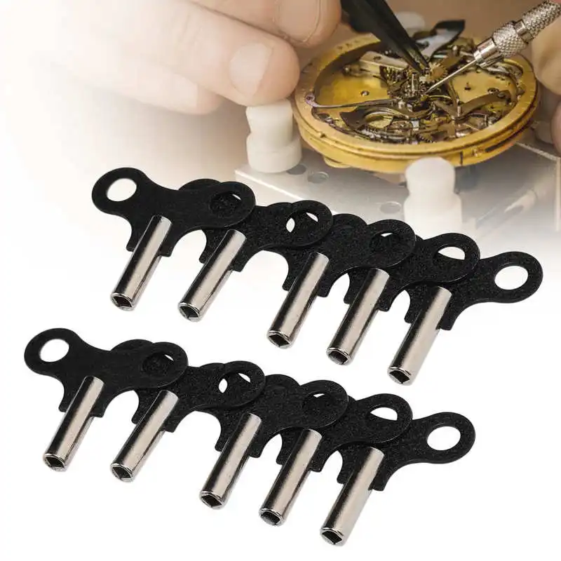 1/2/10pcs Clock Winding Key Steel Wall Clock Mechanical Desk Clocks Key Set Repairing Accessory Old Mechanical Desk Clock Windin