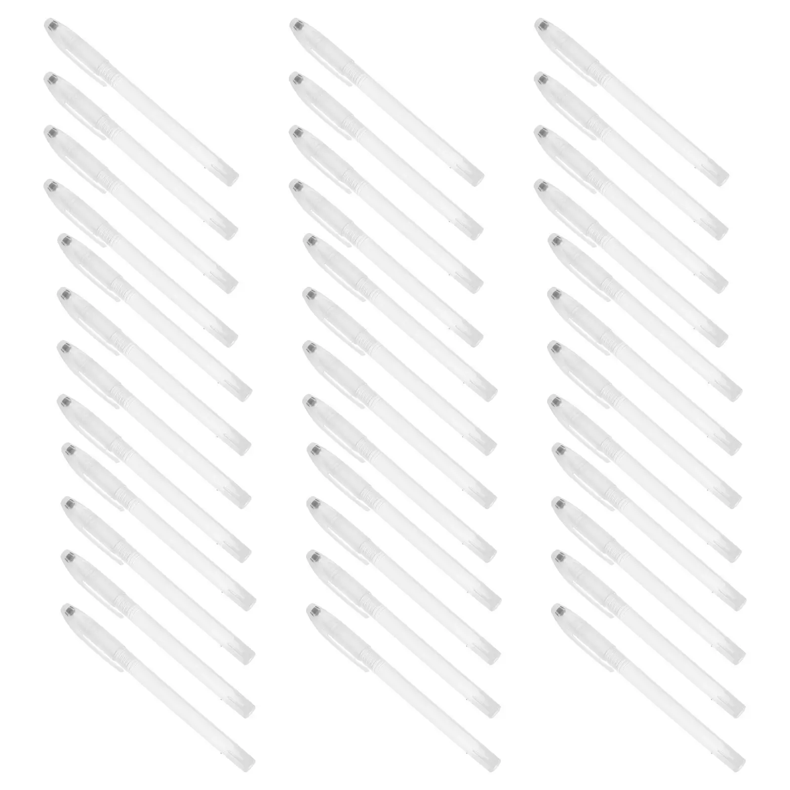 

100Pcs Transparent Empty Pen Cases Lightweight Strong Pen Barrels Comfort Grip for Gel Pens School Office Students Stationery