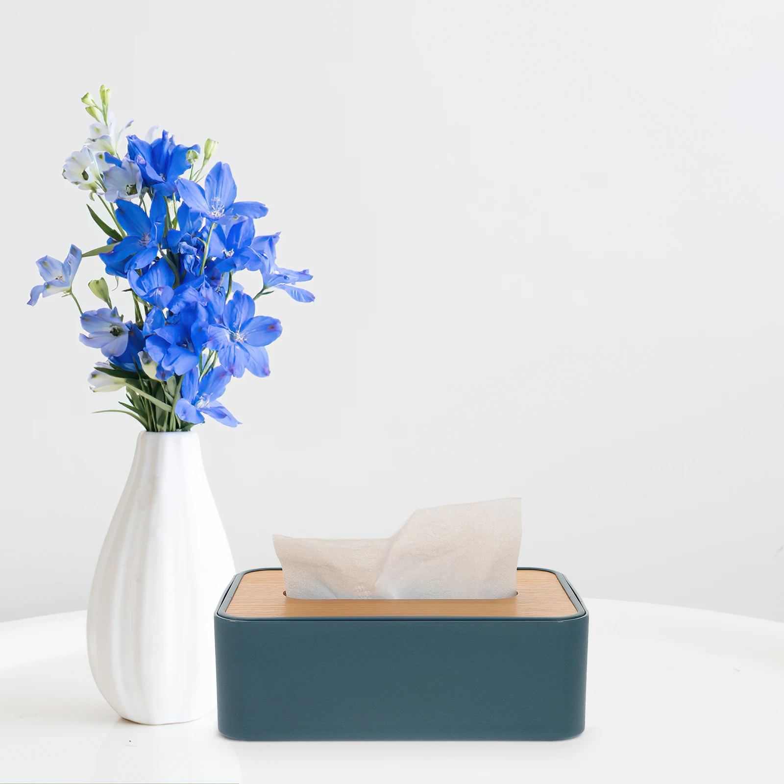

Wooden Tissue Box Luxury Napkin Holder Desktop Organizer Living Room Bedroom Office Decoration Paper Towel Dispenser Storage