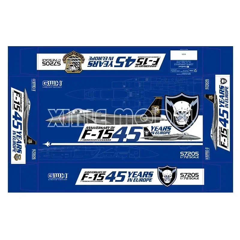 

Great Wall Hobby S7205 1/72 Scale Model Kit F-15C Fighter Military Toy Collection Model Diy