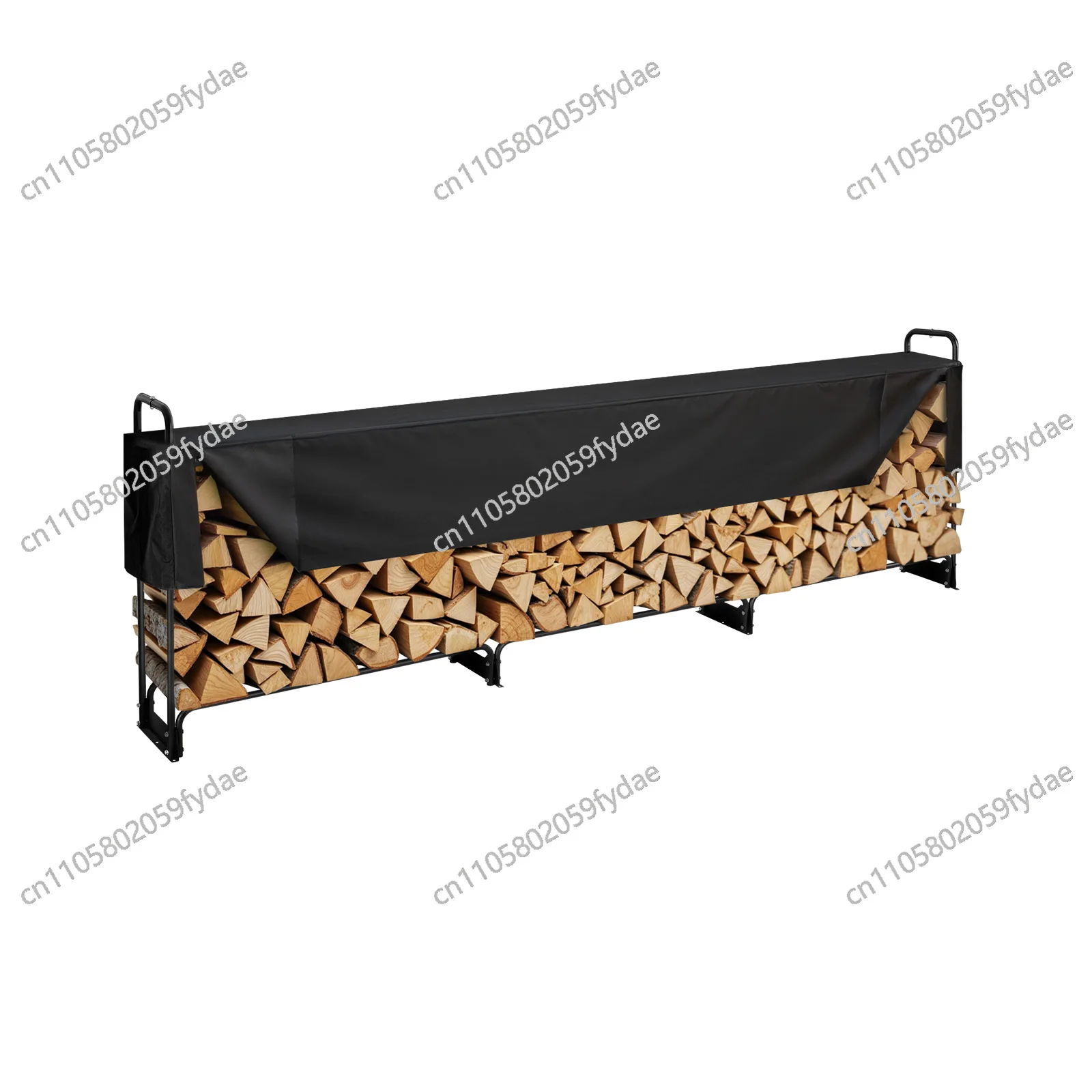 Outdoor Firewood Rack with Cover Heavy Duty Firewood Holder & 600D Oxford Waterproof Cover for
