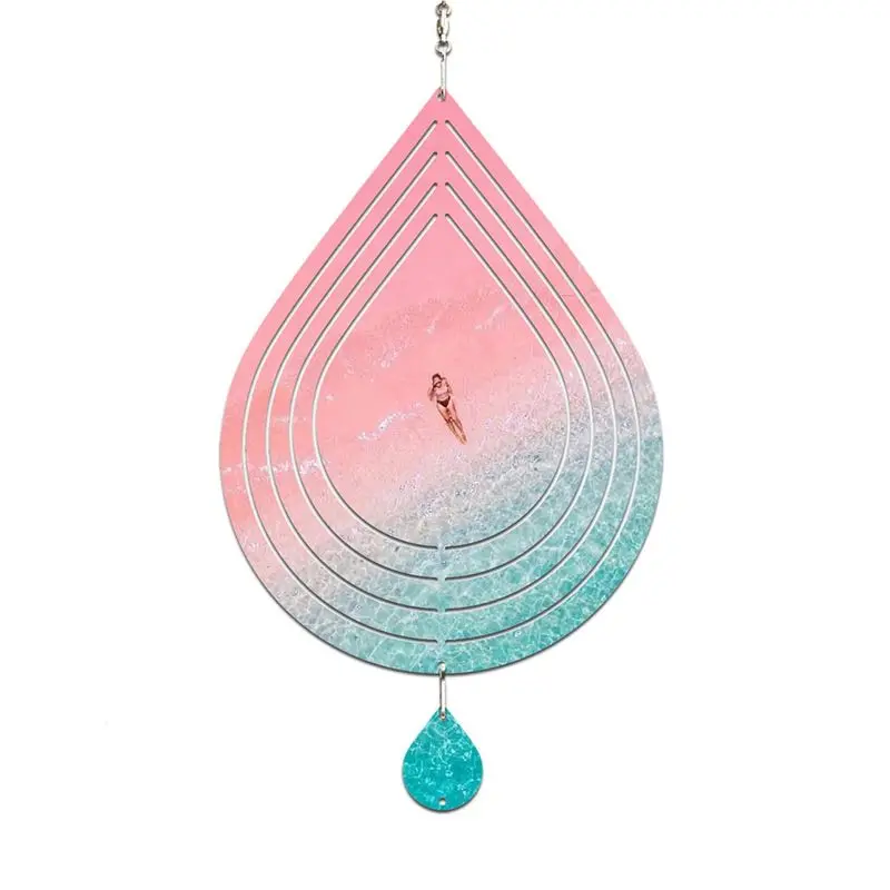 【POPULAR PICK】2Pack 10 Inch Sublimation Wind Spinner Blanks 3D Wind Spinners Hanging Wind Spinner for Indoor Outdoor Garden Deco
