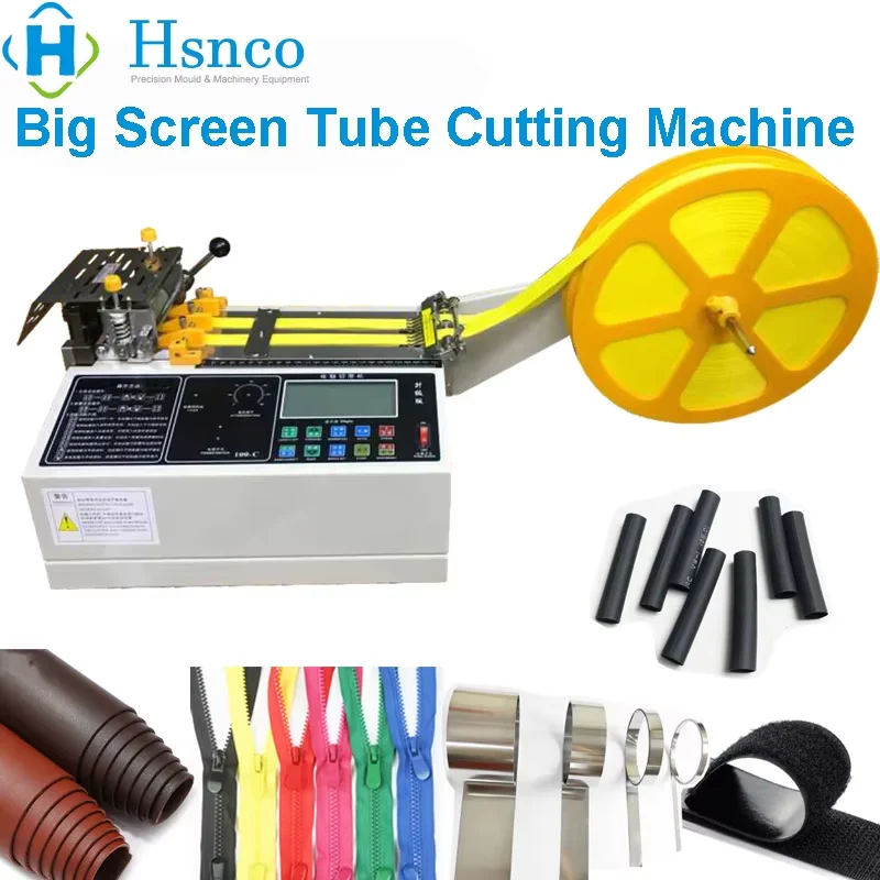 

Машина для резки термоусадочной трубки с большим экраном, резак для тканой ленты, машина для резки эластичного плетения, машина для резки холодной и горячей шелковой ленты