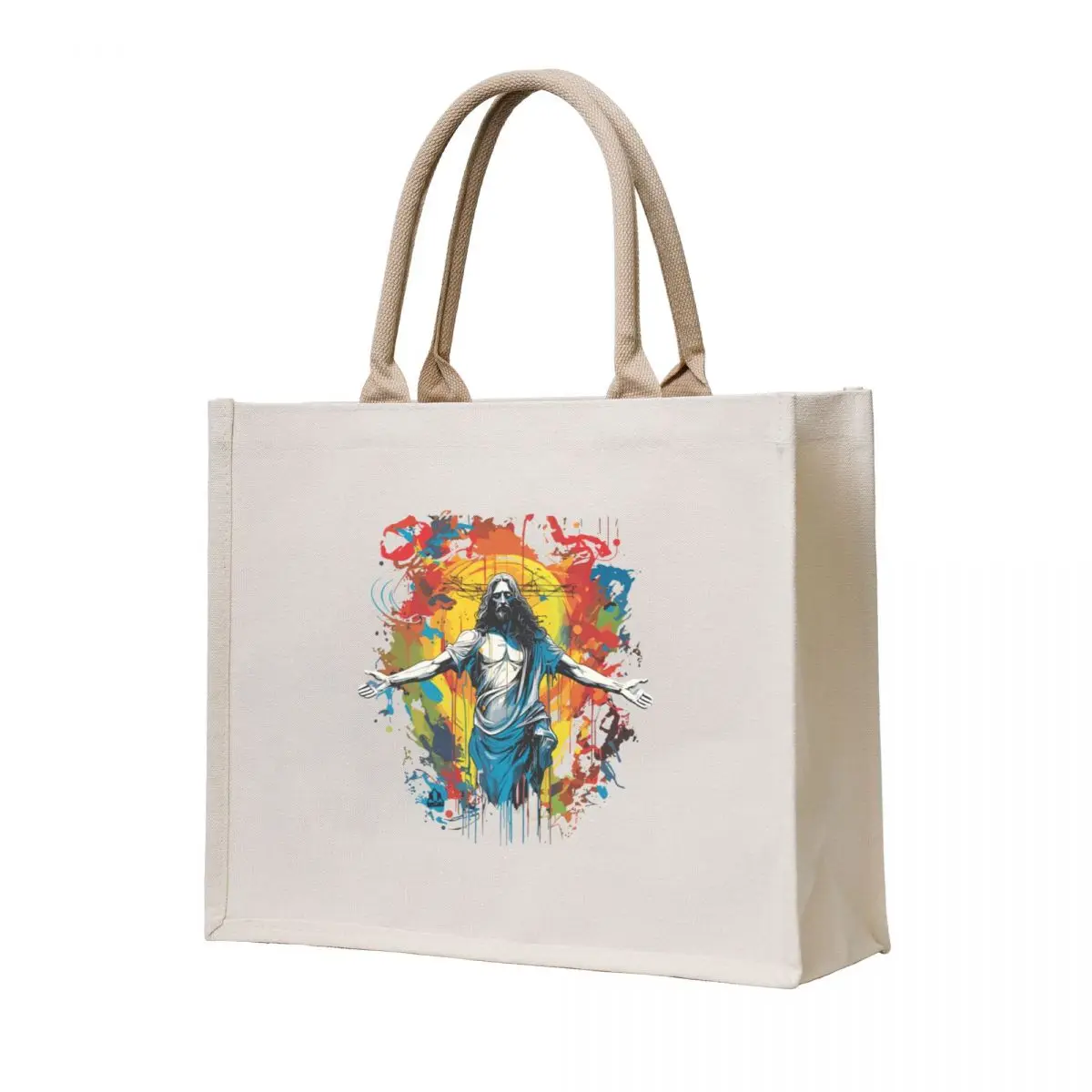 

RESURRECTED JESUS Tote Bag shopping trolley bag tote bag woman foldable reusable shopper women canvas