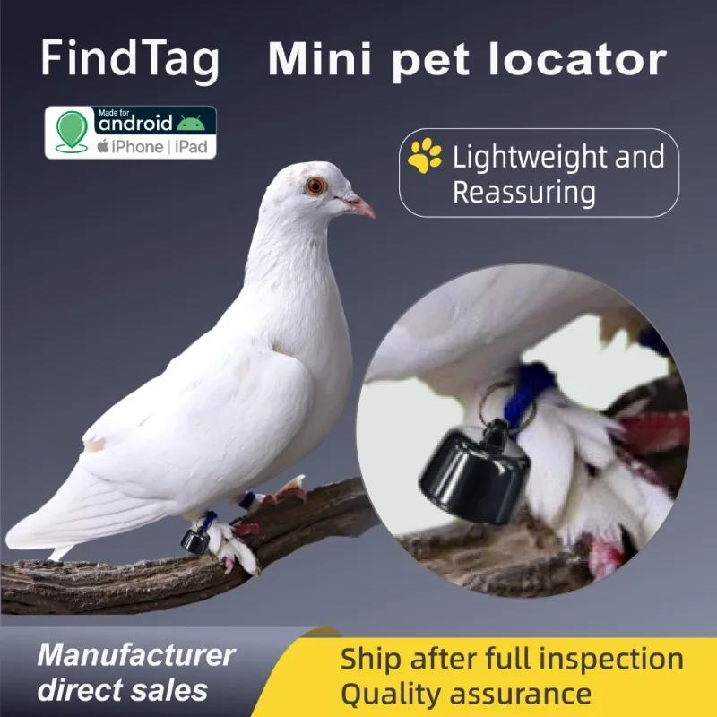 

FindTag Mini GPS Tracker for Pets/Birds, Global Location History, Android iOS Compatible, Airtag Alternative,Parrot,Pigeon,eagle