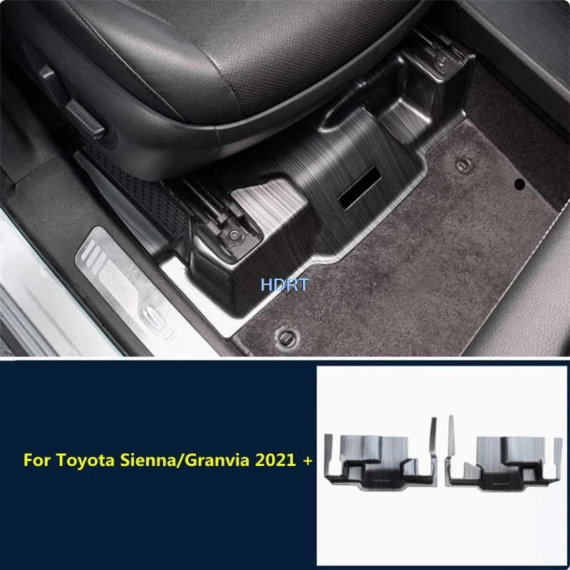 For Toyota Sienna/Granvia 2021 + Car Styling Seat Under Anti Guard Cover Scratch Resistant Pad Kick Plate Decoration Accessories