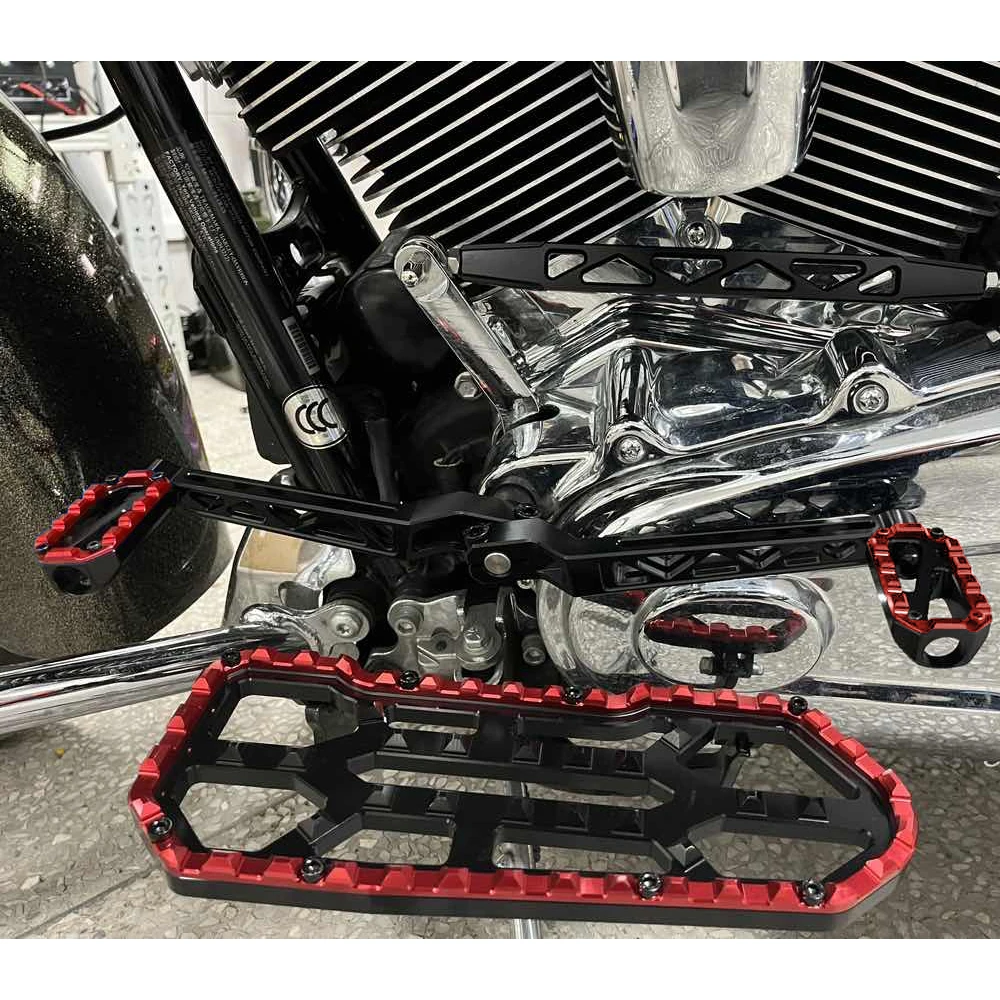 

Motorcycle MX Style Shifter Shift Peg Anti-Skid Pedals&Shift Lever Arm&Shift Linkage for 86-'17 FL Softail &'88-later Touring